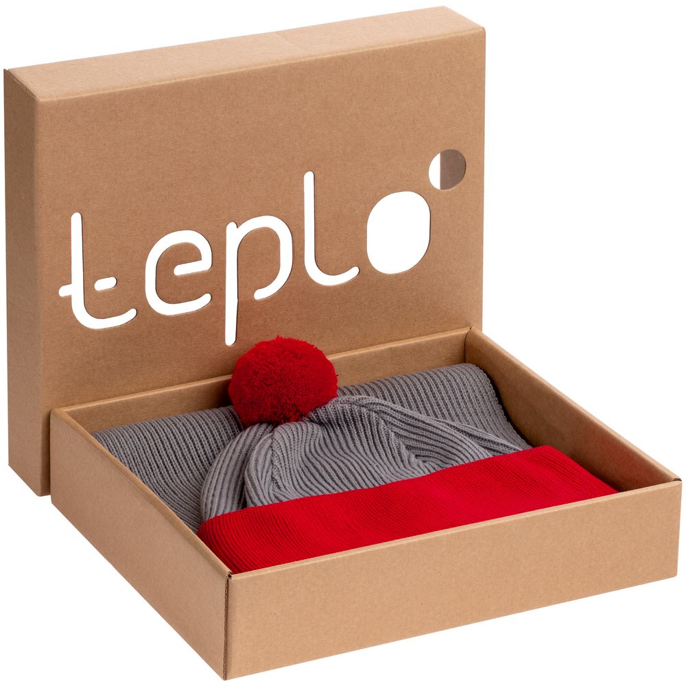 Набор Snappy, светло-серый с красным-0