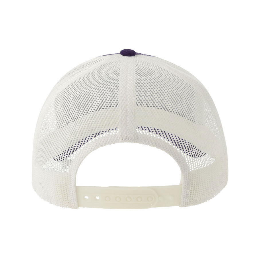 Бейсболка RAPPER COTTON-S, 5 клиньев, пластиковая застёжка, фиолетовый, белый-1