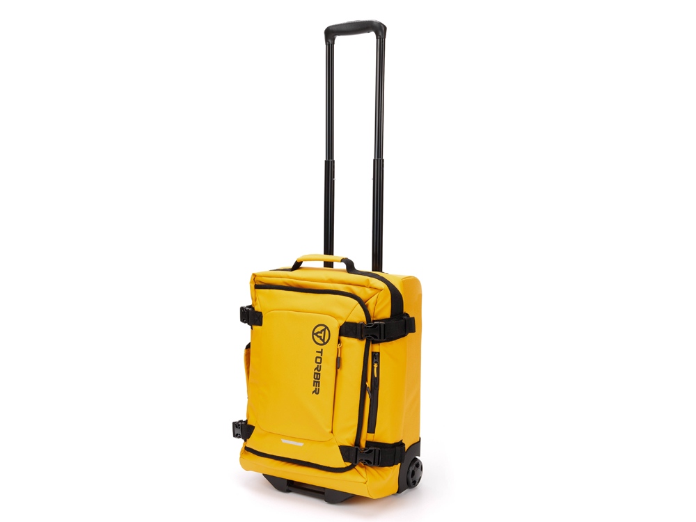 Сумка на колесах TORBER MOBI, желтый, полиэстер 900D с PU покрытием, 47 х 34 х 21,5 см, 32 л-0
