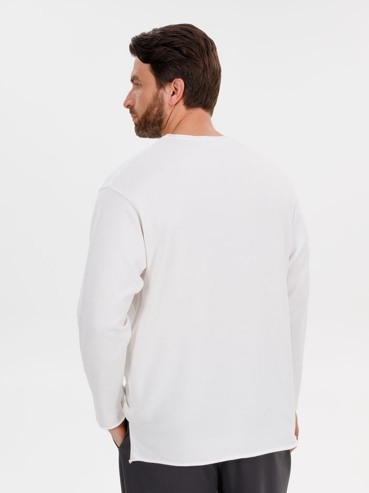 Лонгслив унисекс Siluetti Fuori, молочно-белый-4