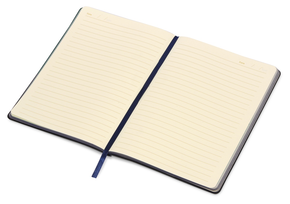 Блокнот А5 Fabrizio, 80 листов, цветной срез, темно-синий-2