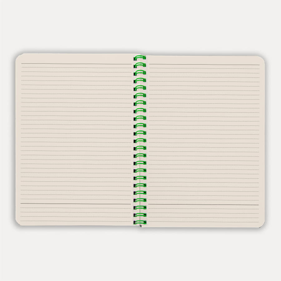 Блокнот на двойной пружине HELIX, 143 х 205 мм, черный с зелёным, блок в линейку, черный, зеленый-5