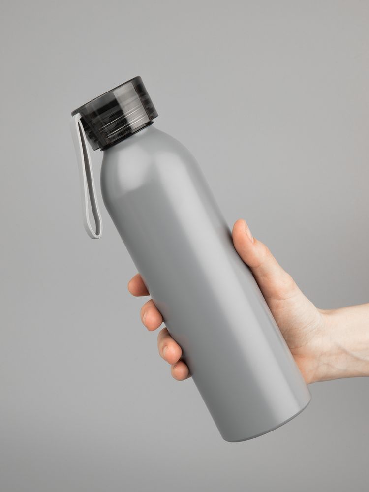 Бутылка для воды Brooke, матовая серая-4