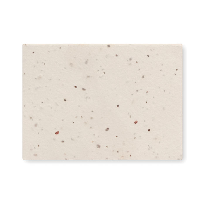 Блок заметок бумага с семенами, белый-5