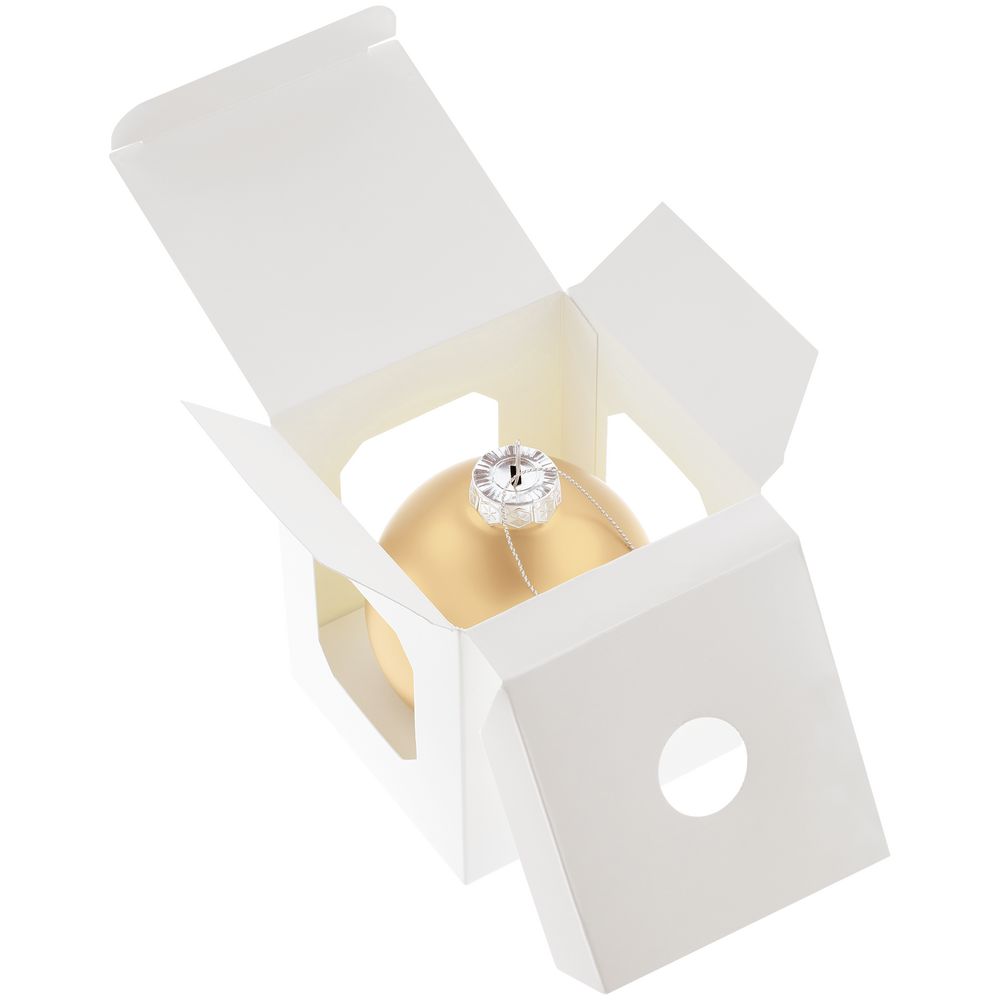 Елочный шар Finery Matt, 8 см, матовый золотистый-2