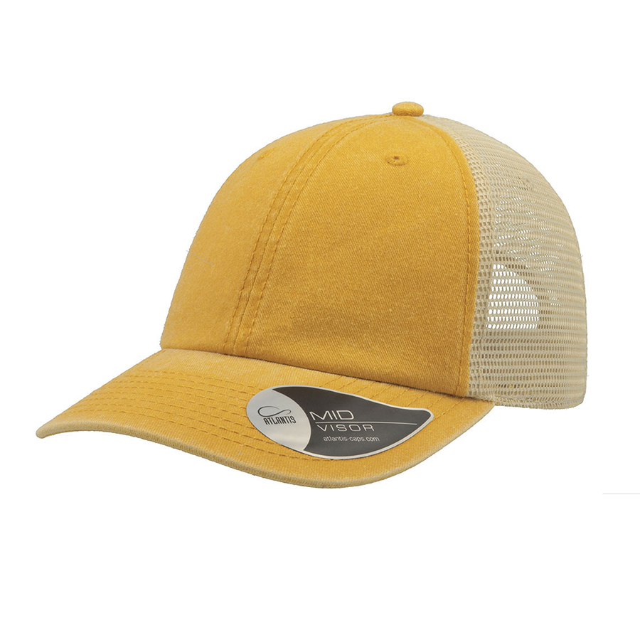 Бейсболка CASE, 6 клиньев, застежка на липучке, желтый-0