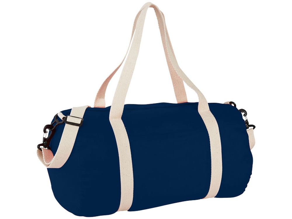 Хлопковая сумка Barrel Duffel, темно-синий/бежевый-0