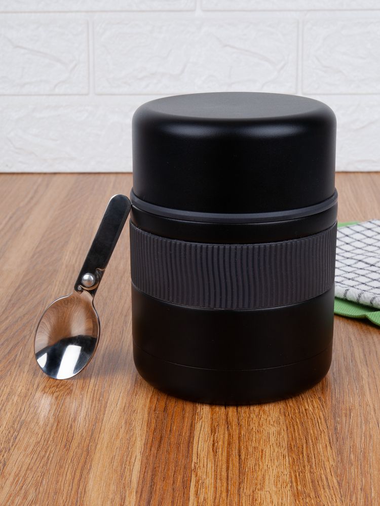 Термос для еды Takk Pappa, черный-4