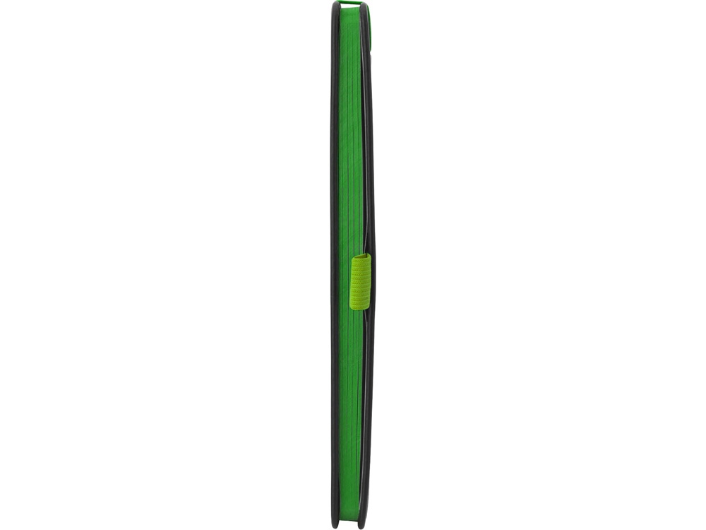 Блокнот ColorNote Black, твердая обложка A5, 80 листов, черный с зеленым яблоком-3