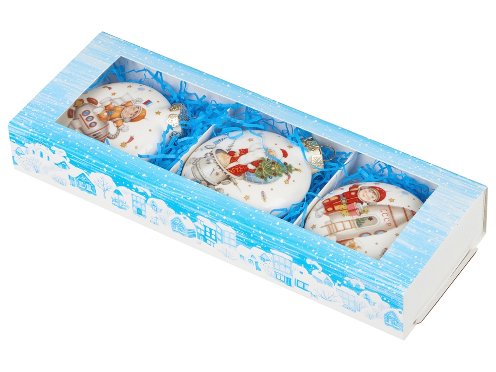 Набор новогодних игрушек, 3 шт-4