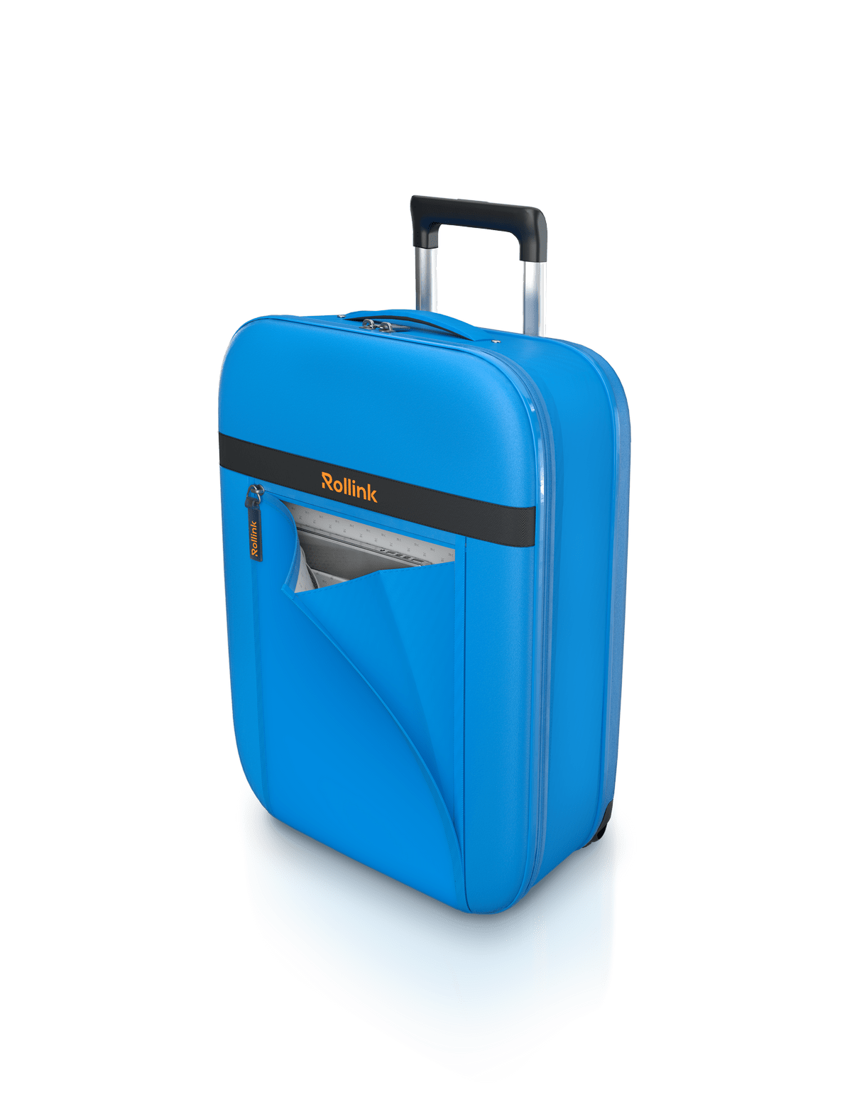 Чемодан складной Rollink Aura 55x40x20 см, 2 колеса, синий-5