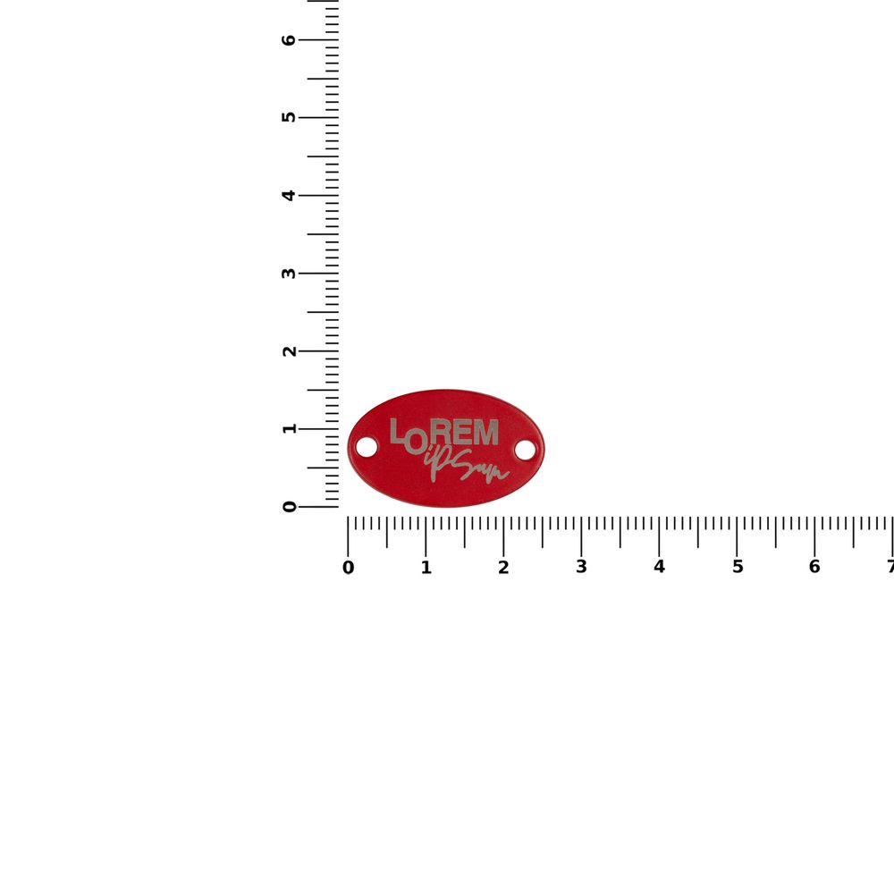Шильдик металлический Alfa Oval, красный-2