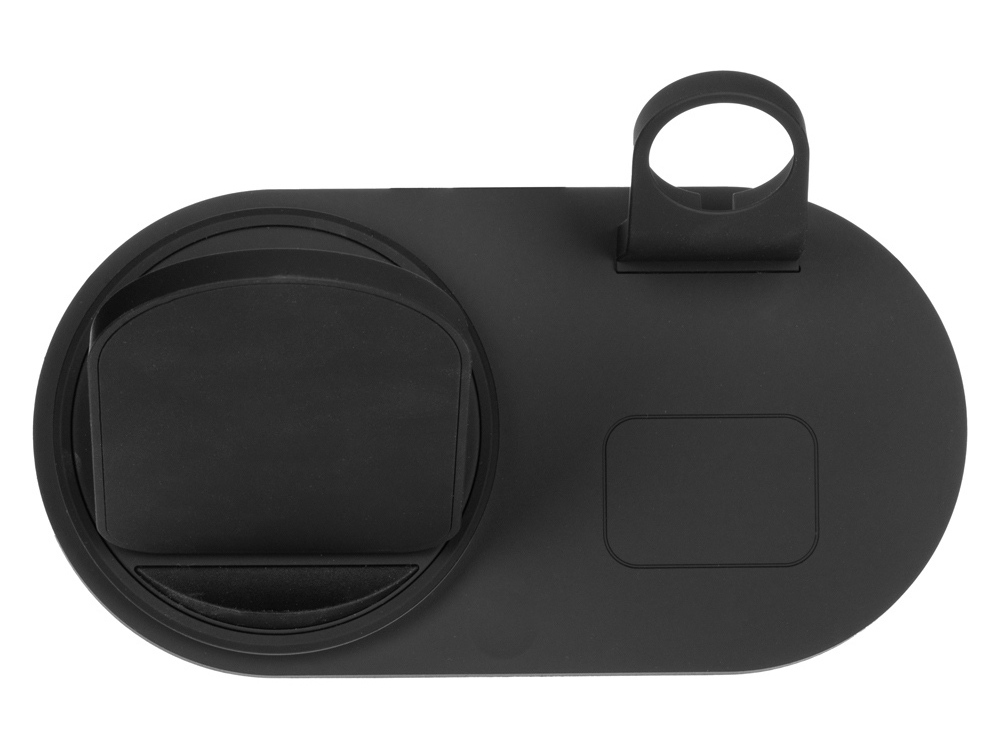 Складная зарядная станция с беспроводной зарядкой Flashport, 15 Вт, черный-9