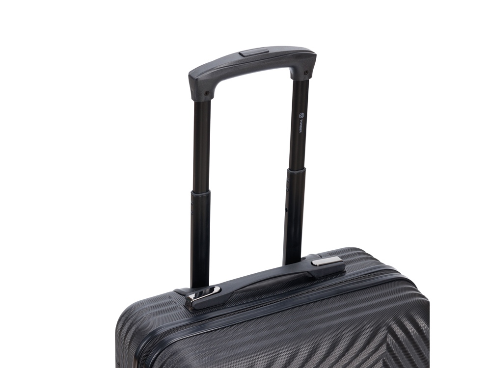 Чемодан TORBER Lama, чёрный, ABS-пластик, 38 х 21 х 55 см, 37 л-5