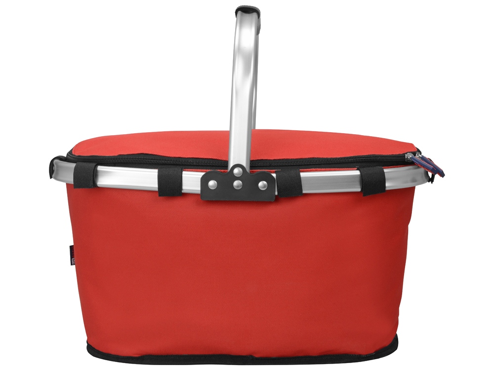 Изотермическая сумка-холодильник FROST складная с алюминиевой рамой, красный-4