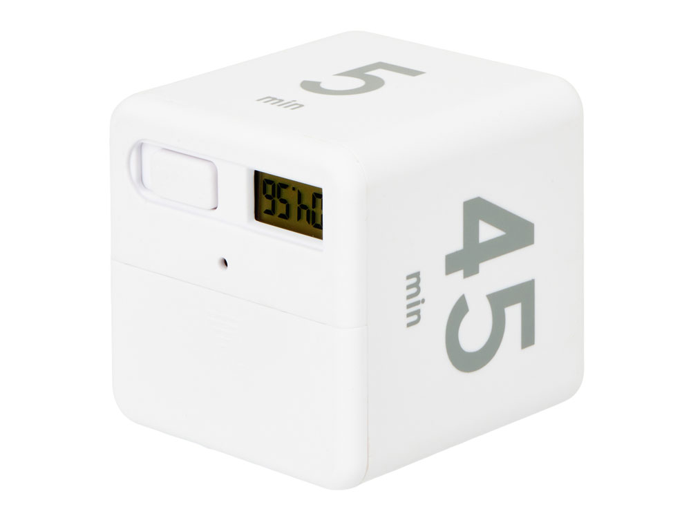 Таймер для тайм-менеджмента Time Capsule на 5-15-25-45 минут, софт-тач, белый-2