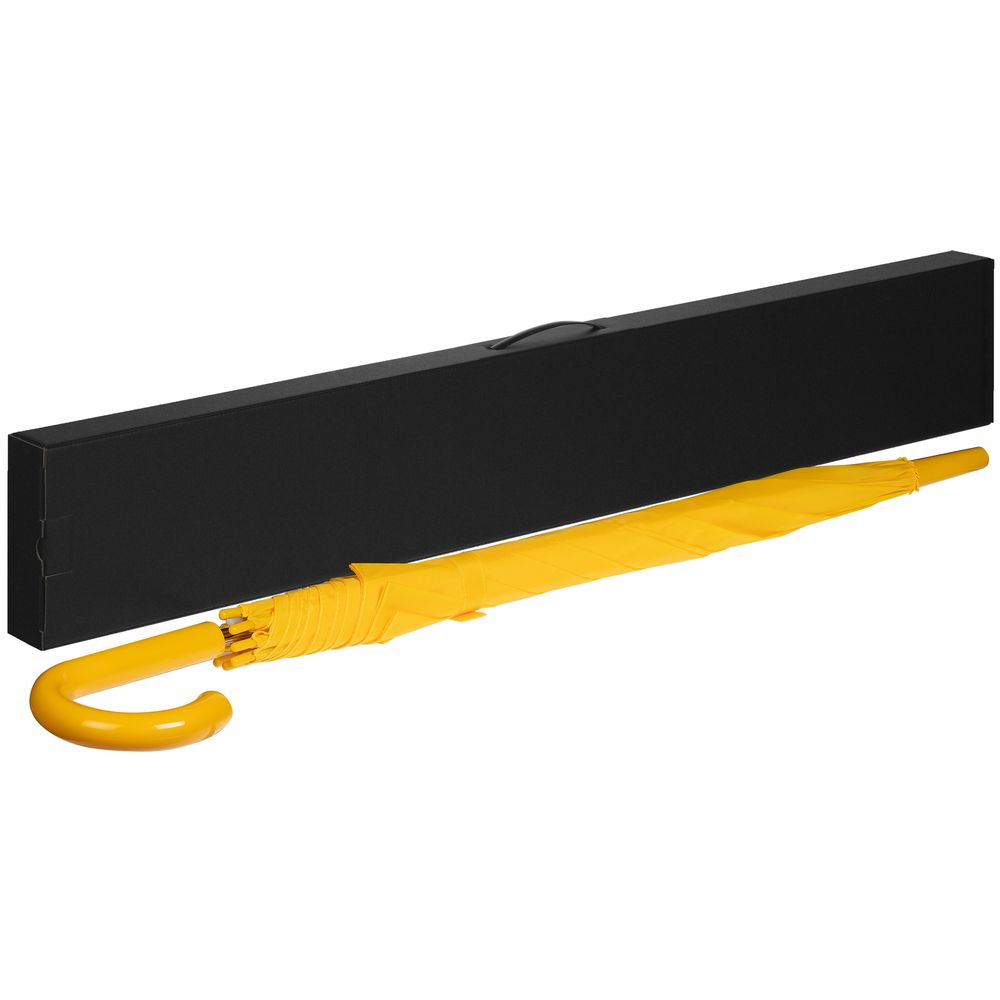 Коробка самосборная Rainmate для зонта-трости, черная, с черной ручкой-1