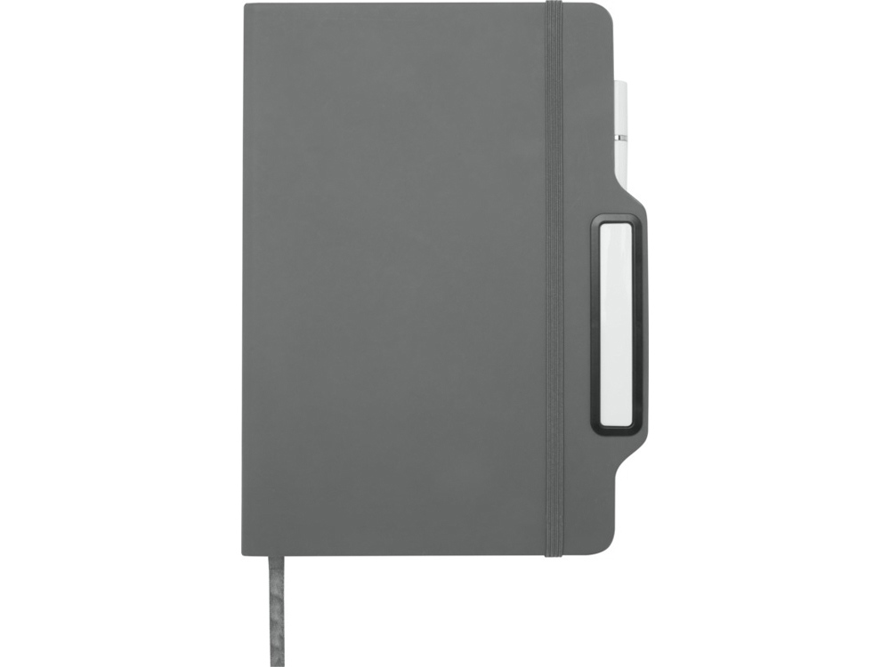 Nexus блокнот формата А5 в твердой обложке с ручкой и карандашом - Серый-1