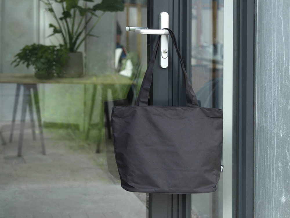 Panama эко-сумка на молнии из переработанных материалов по стандарту GRS объемом 20 л - Черный-4