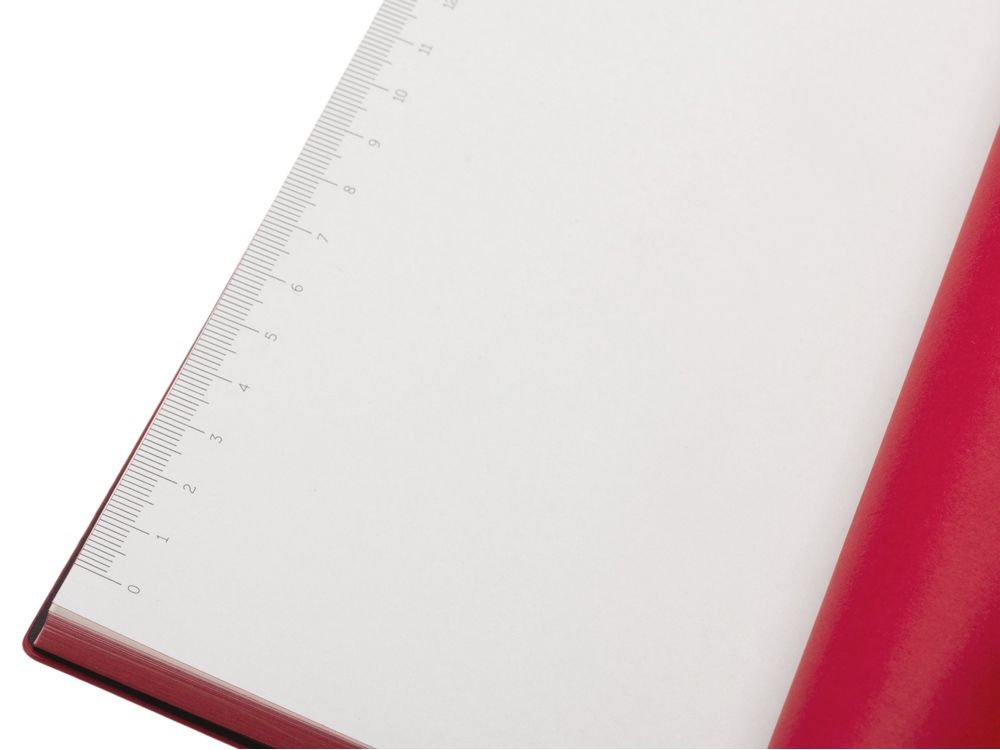 Бизнес-блокнот C1 софт-тач, гибкая обложка, 128 листов, красный-4