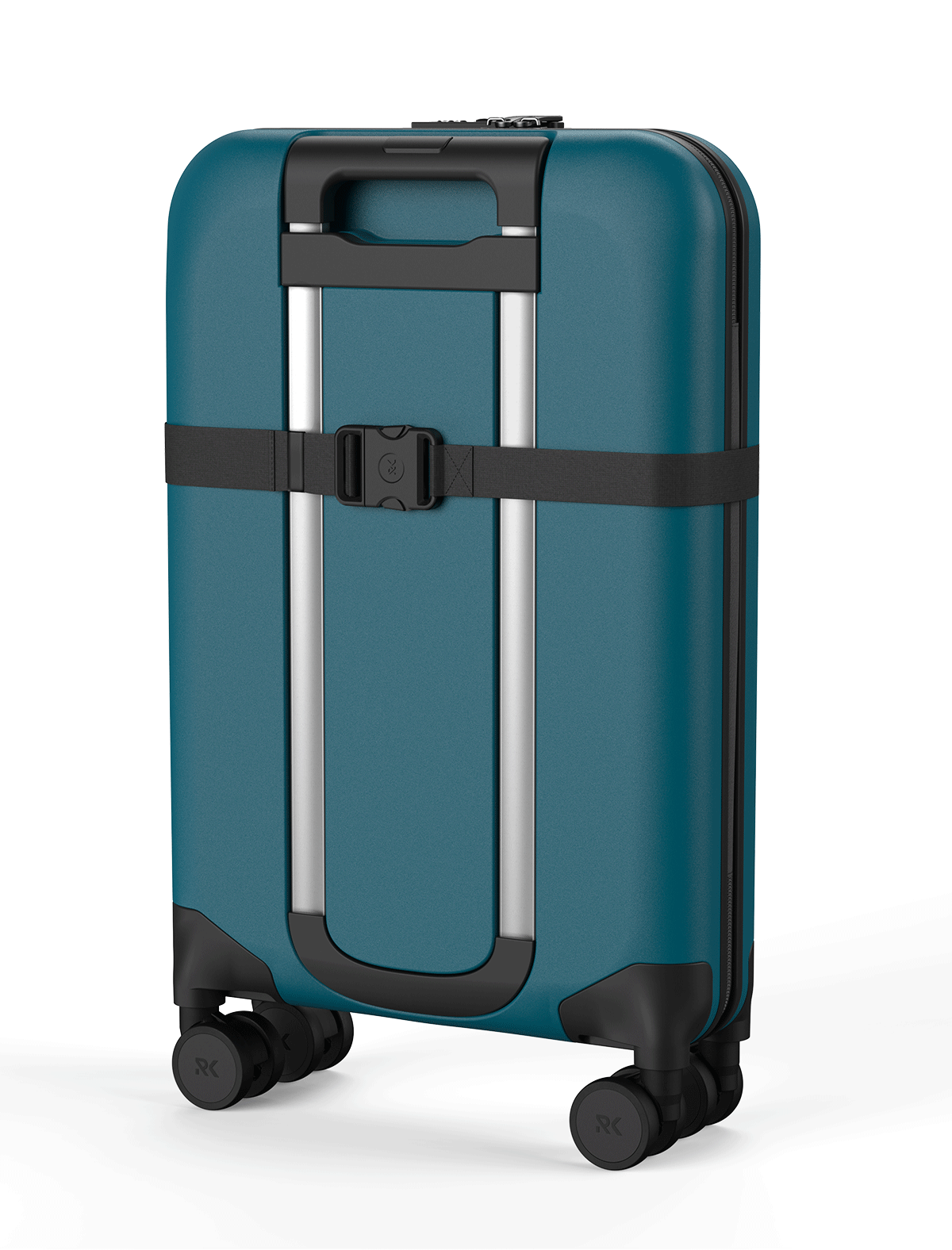 Чемодан складной Rollink Vega 360 55x40x20 см, 4 колеса, сине-зеленый-8