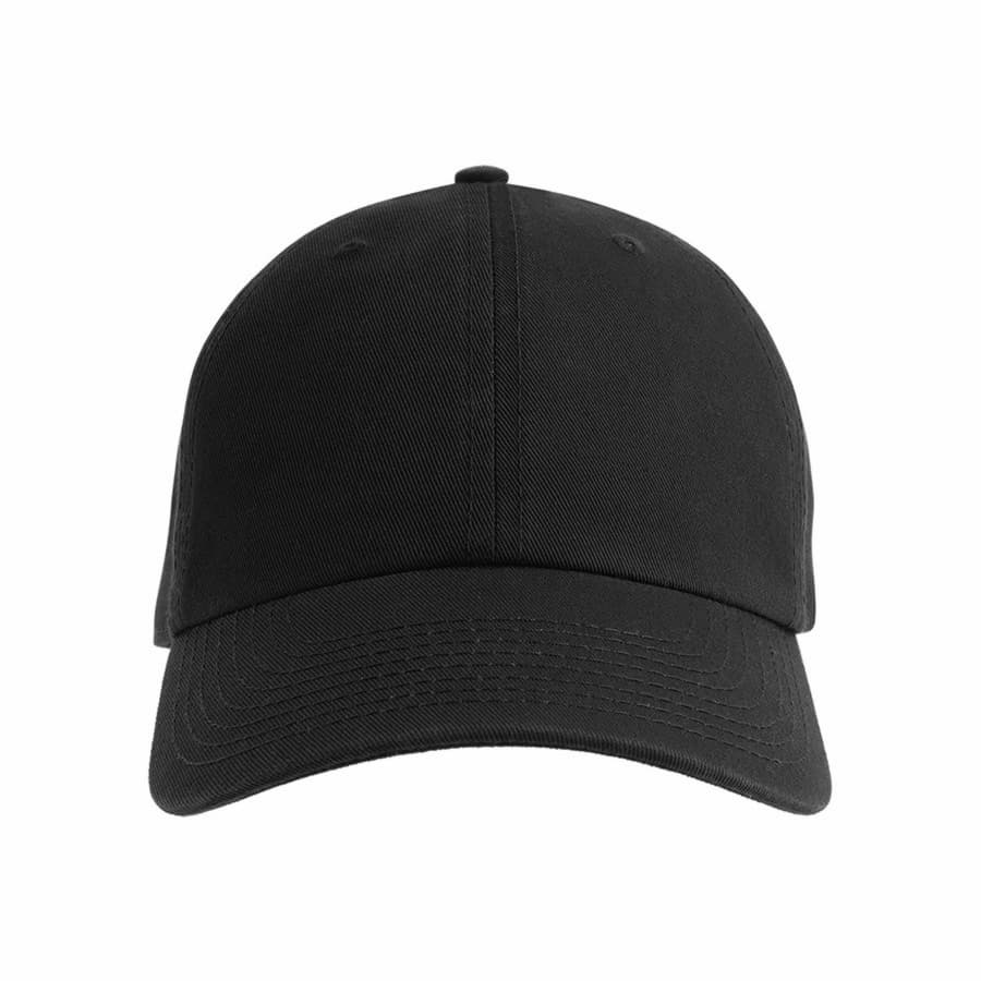 Бейсболка FRASER, органический хлопок, 6 клиньев, металлическая застежка, черный-1