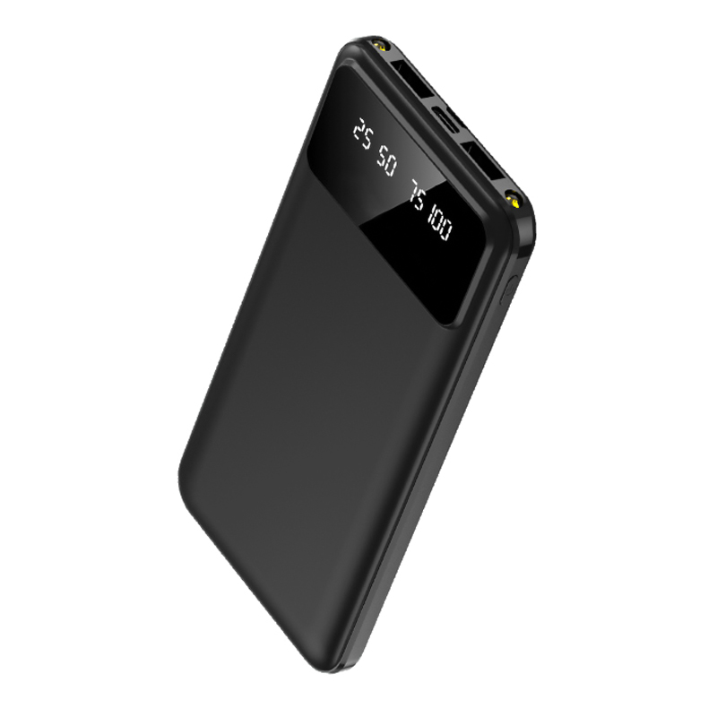 Внешний аккумулятор Dorado 10 000 mAh с фонариком, Черный-0