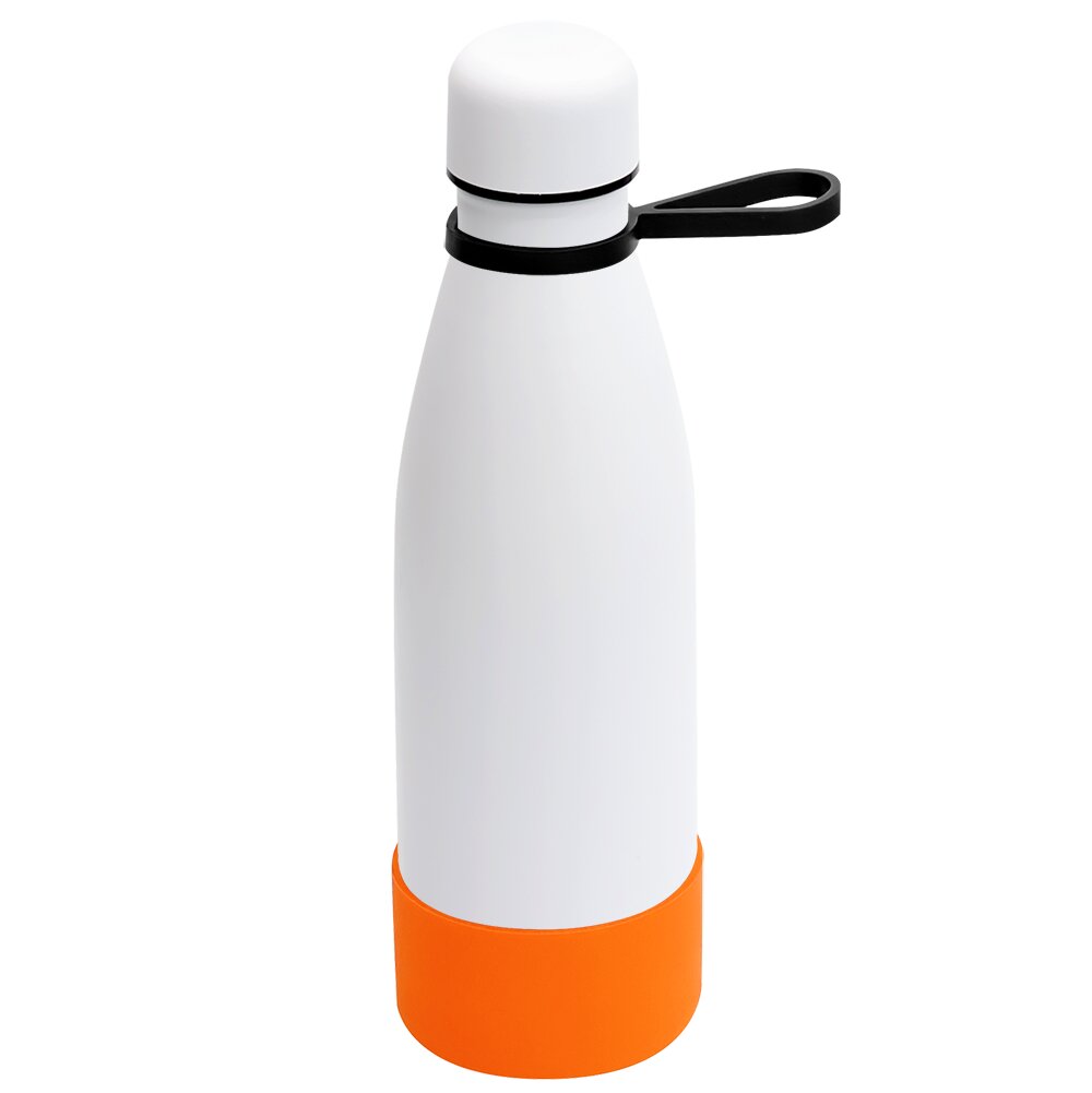 Термобутылка герметичная вакуумная Olivia To Go, Белый/черный/оранжевый-0
