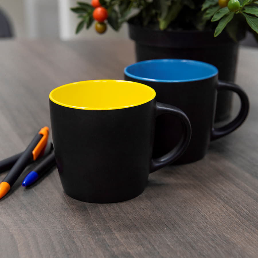 Кружка INTRO, черный, синий-5