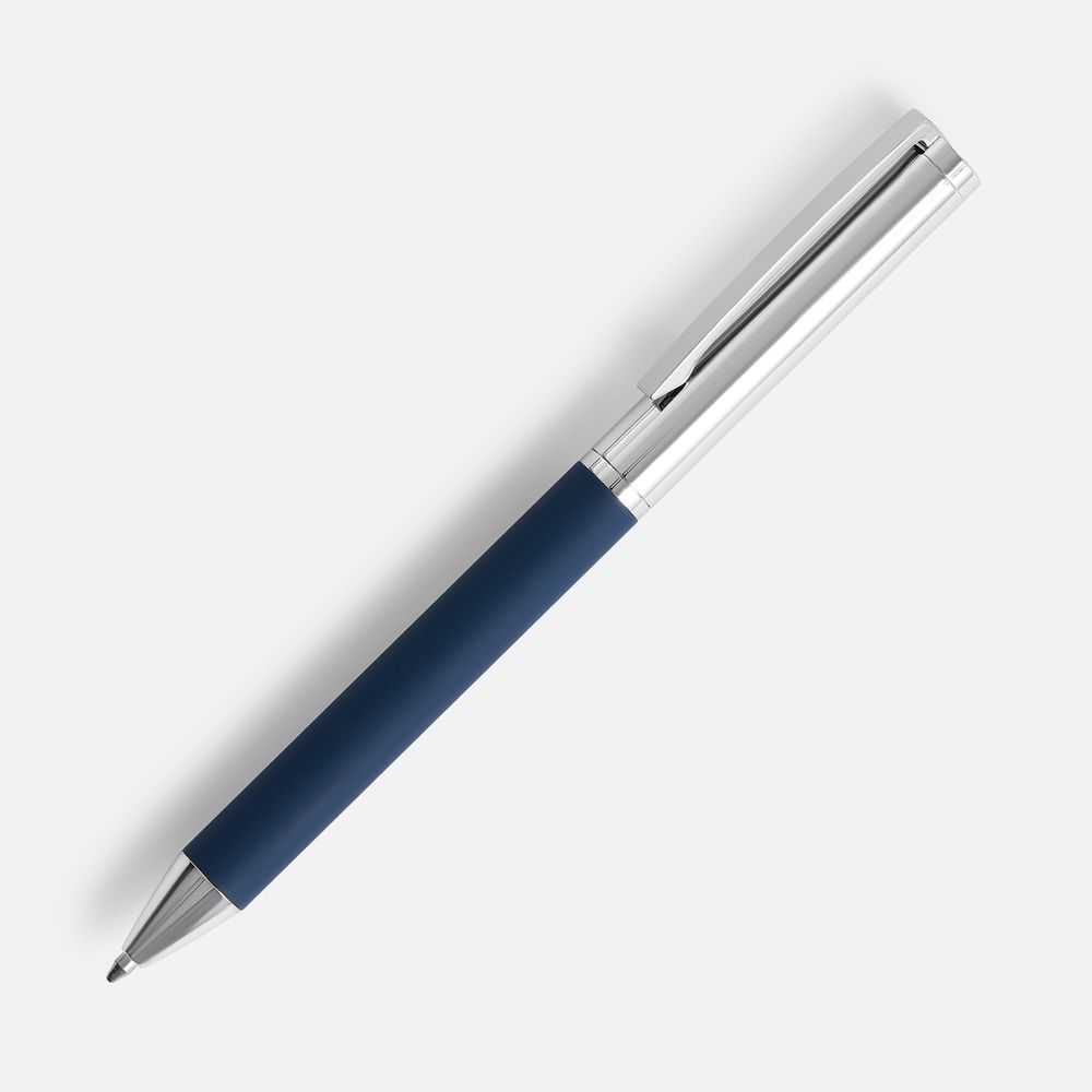 Ручка шариковая Eyeshot Soft Touch, темно-синяя-0