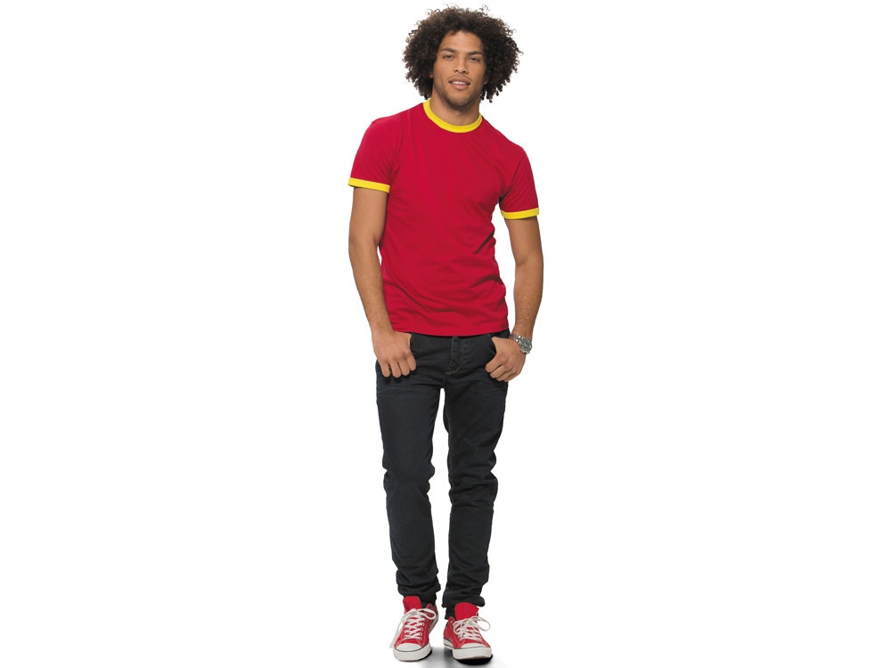 Футболка Adelaide мужская, красный/желтый-5