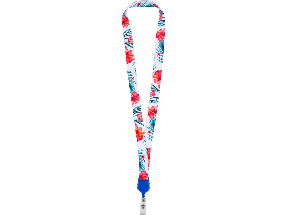 Ланъярд 2 см с ретрактором, синий-2