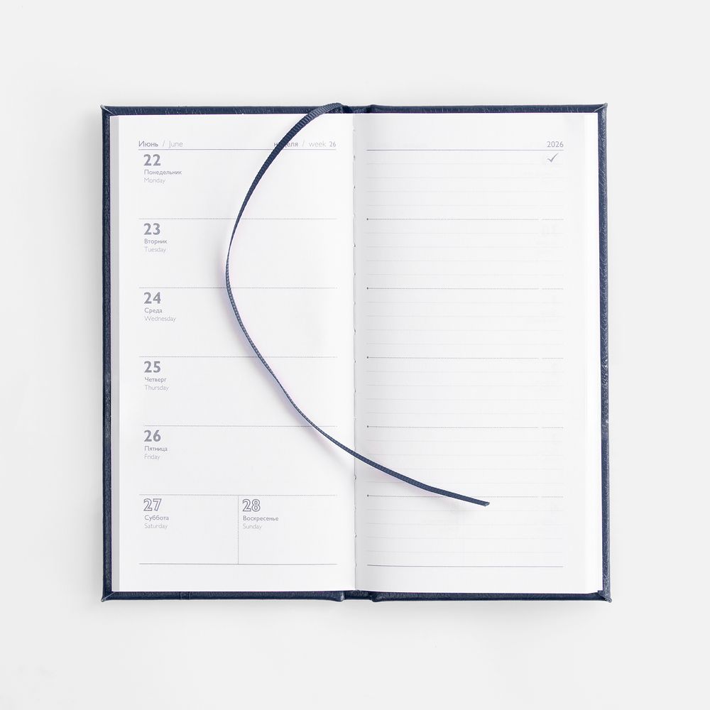 Еженедельник Baza, датированный, синий-6