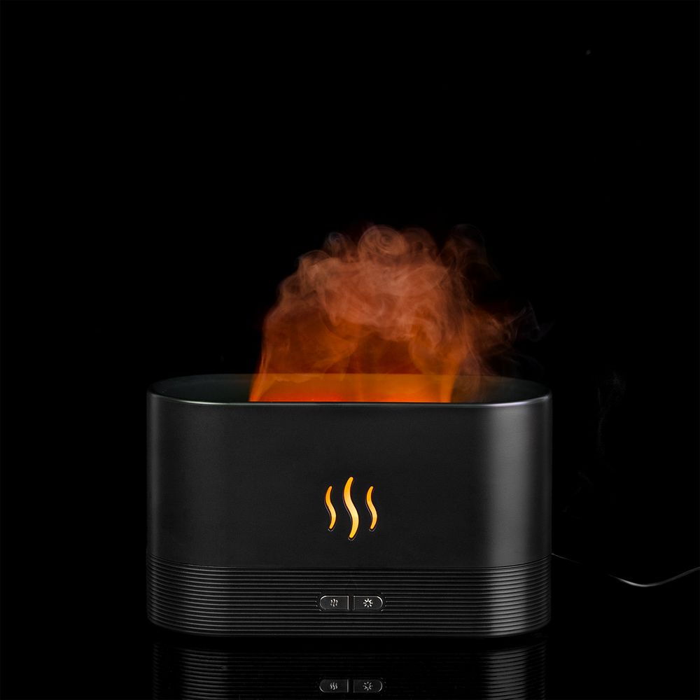 Увлажнитель-ароматизатор с имитацией пламени Fuego ver.2, черный-0