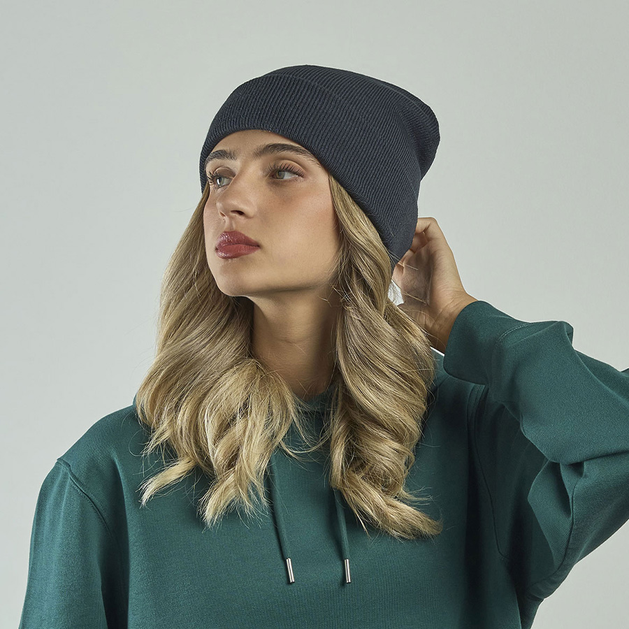 Шапка вязаная  двойная Wind-S, фиолетовый-1