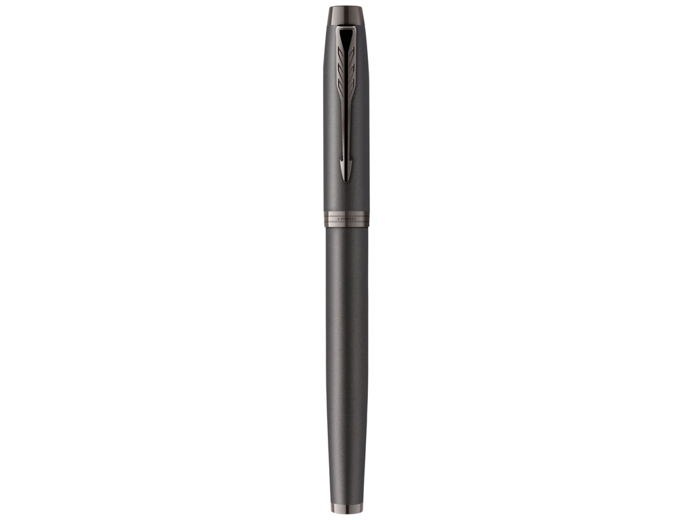 Перьевая ручка Parker IM Monochrome Black, перо:F, цвет чернил: blue, в подарочной упаковке.-1