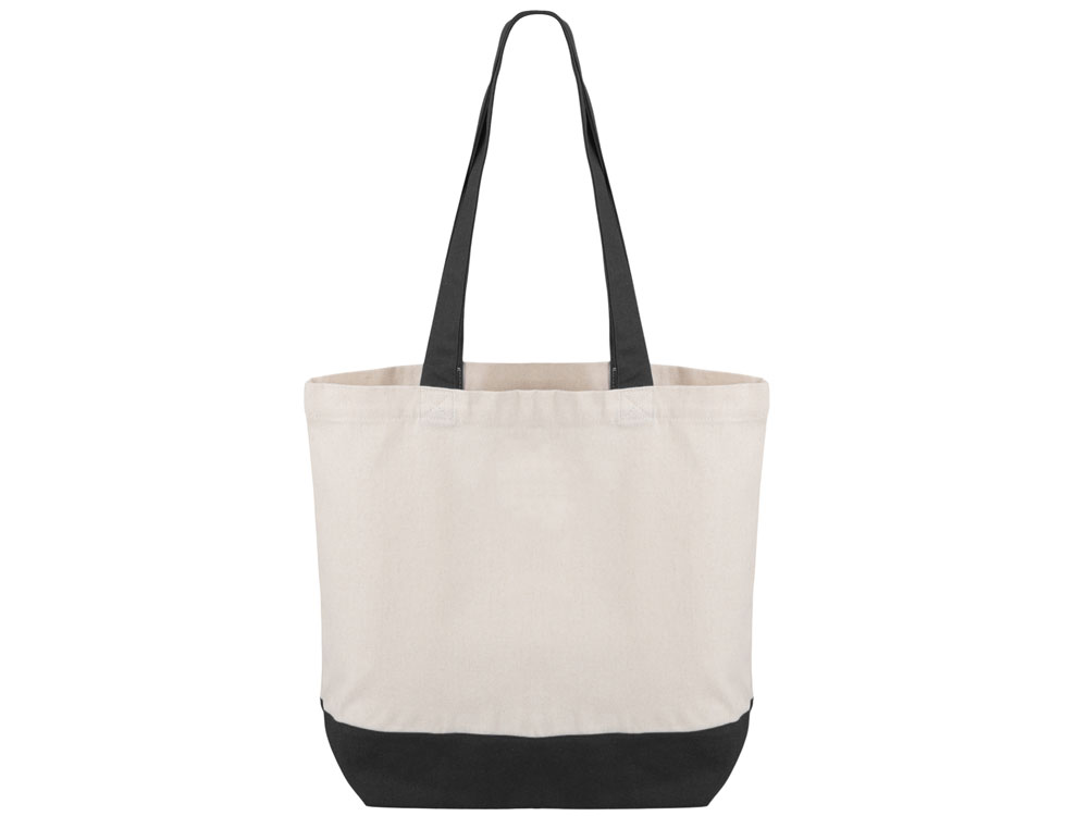 Сумка для шоппинга Cotton из переработанного хлопка 280 г, черный-1