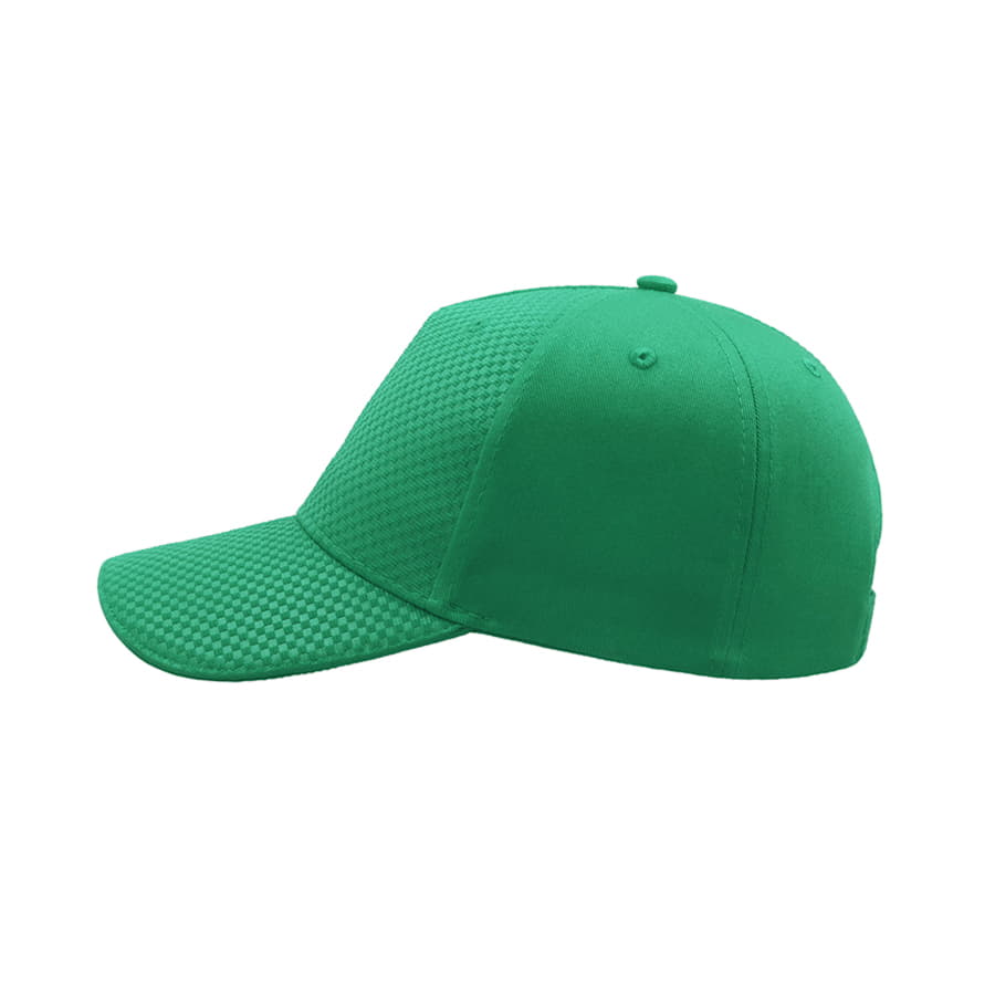 Бейсболка GEAR, 5 клиньев, застежка на липучке, зеленый-2