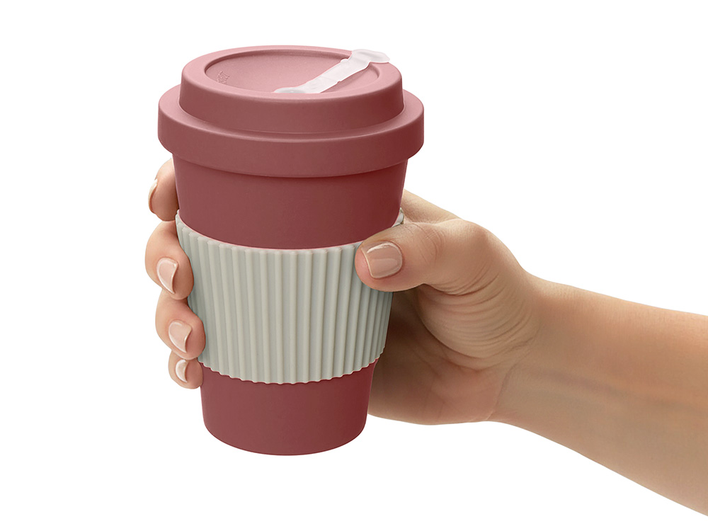 Термокружка Muffin из натуральных волокон, пыльно-розовый-5