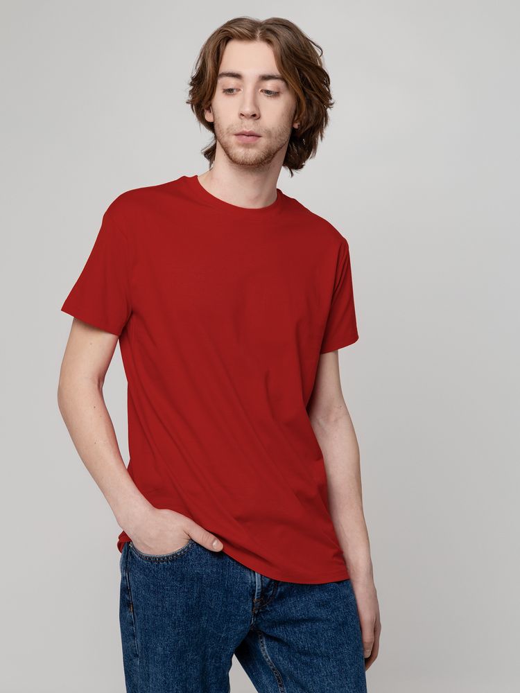 Футболка унисекс T-Bolka 160, темно-красная-2