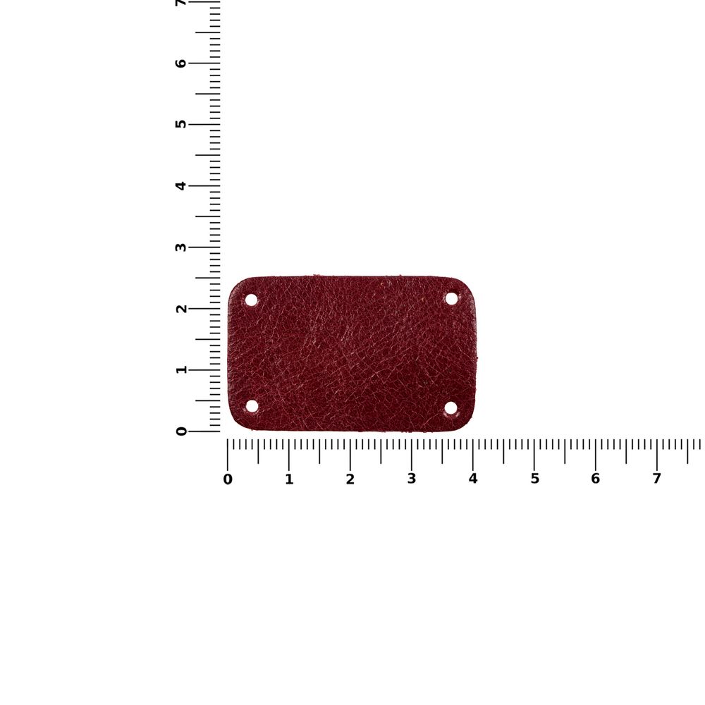 Лейбл кожаный Beta, S, красный-3