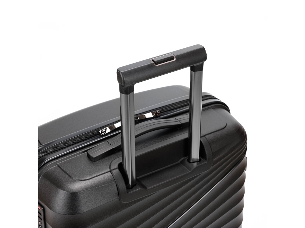 Чемодан TORBER Nevo, чёрный, полипропилен, 45 х 26 х 66 см, 66 л-3