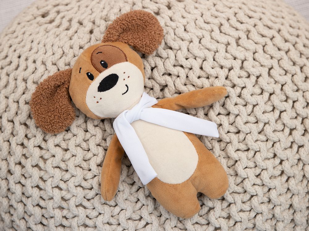 Мягкая игрушка Beastie Toys, собачка с белым шарфом-1