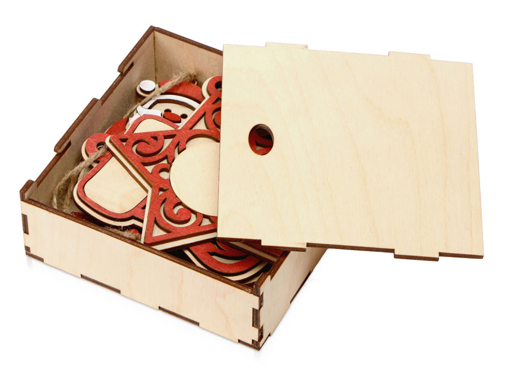 Набор с новогодними подвесками, 5 подвесок, 122 х 45 х 122 мм-0