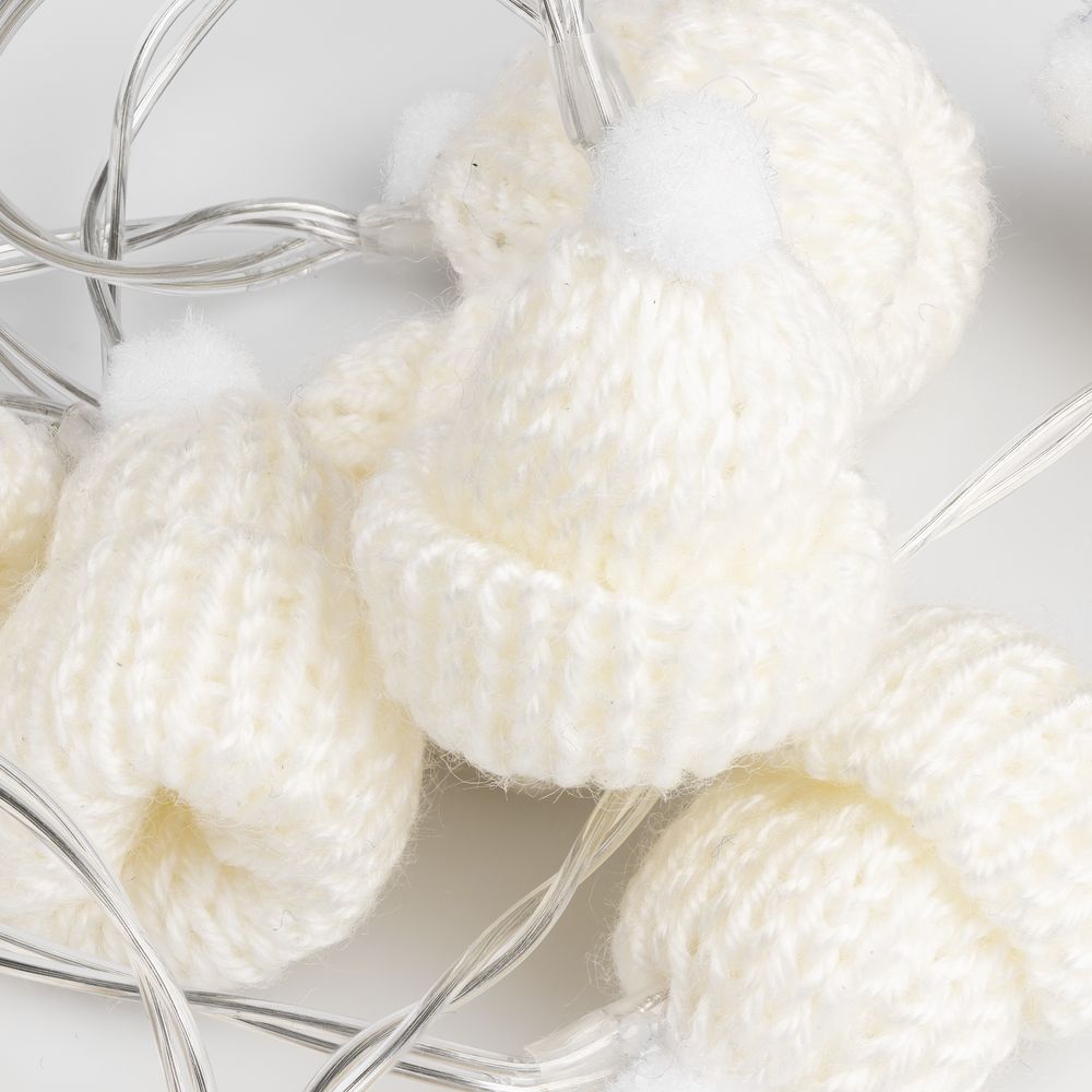 Гирлянда Cosy Poms, белая-1