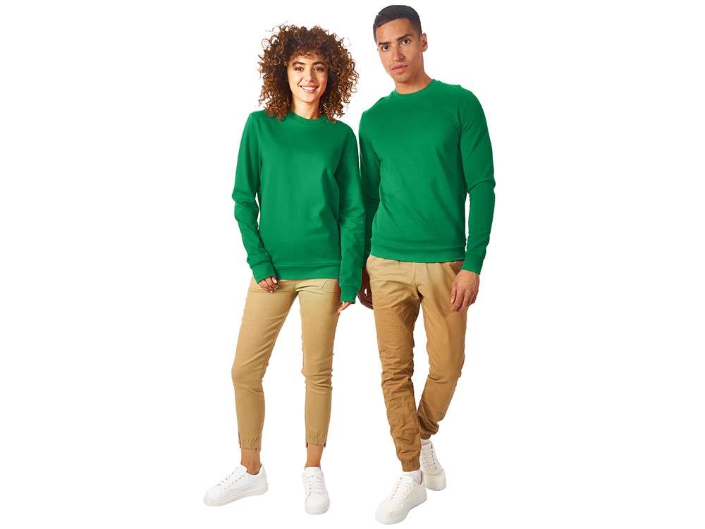 Свитшот Motion унисекс с начесом, зелёный-5