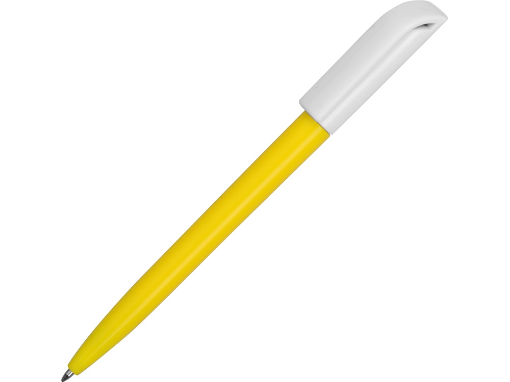 Ручка пластиковая шариковая Миллениум Color BRL, желтый/белый-0
