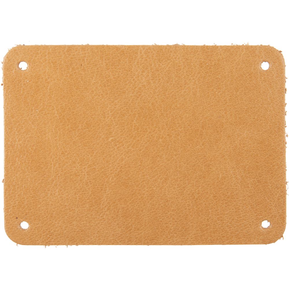 Лейбл кожаный Beta, XL, бежевый-1