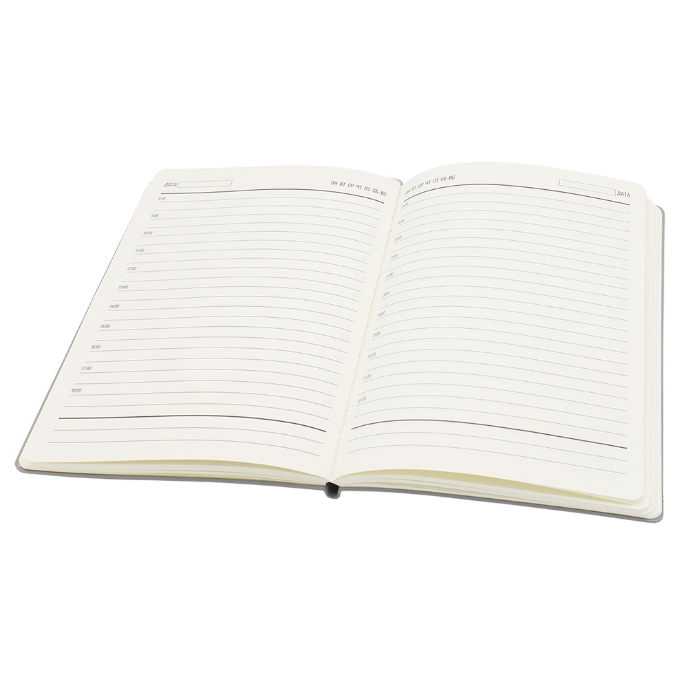 Ежедневник A5 недатированный Equator в мягком переплёте, Серый-1