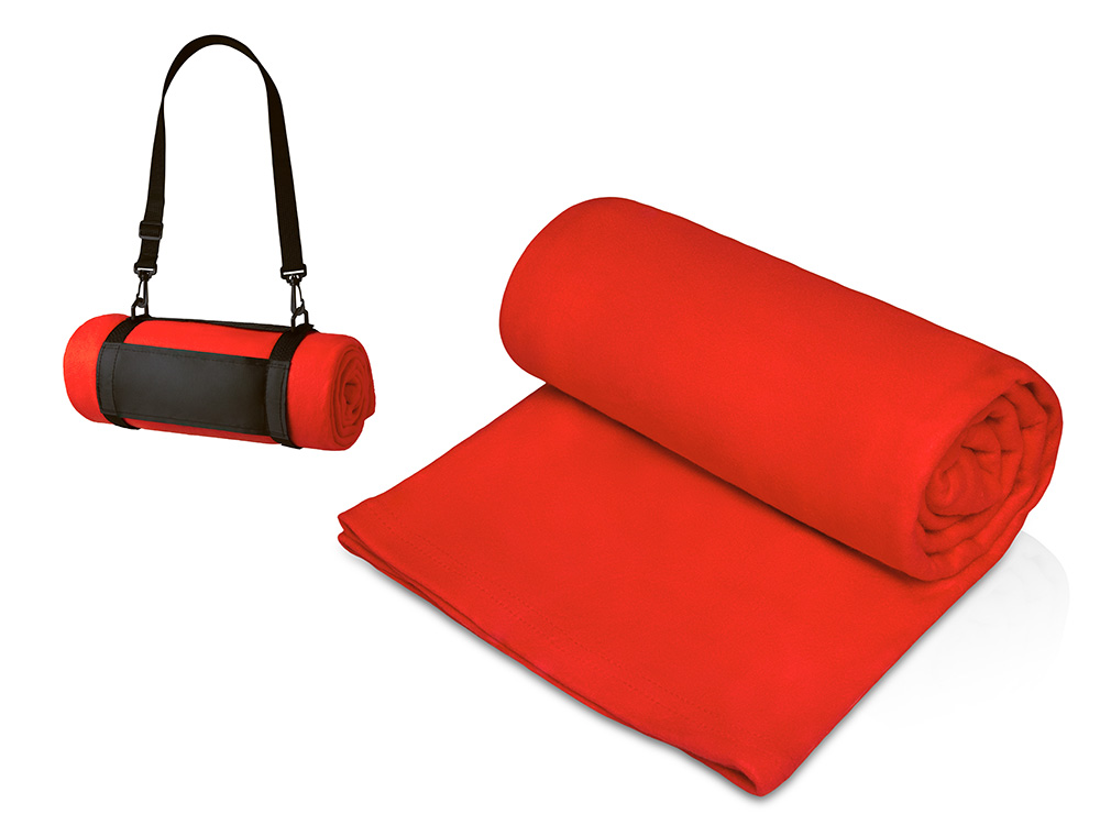 Плед Нежность с плечевым ремнем, красный-0